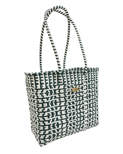 Just Got Paid Energy Tote Bag! In Our Limited Edition style!! - Emerald Green and White