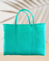 Large Diamonds Tote Bags! in Caribbean Green