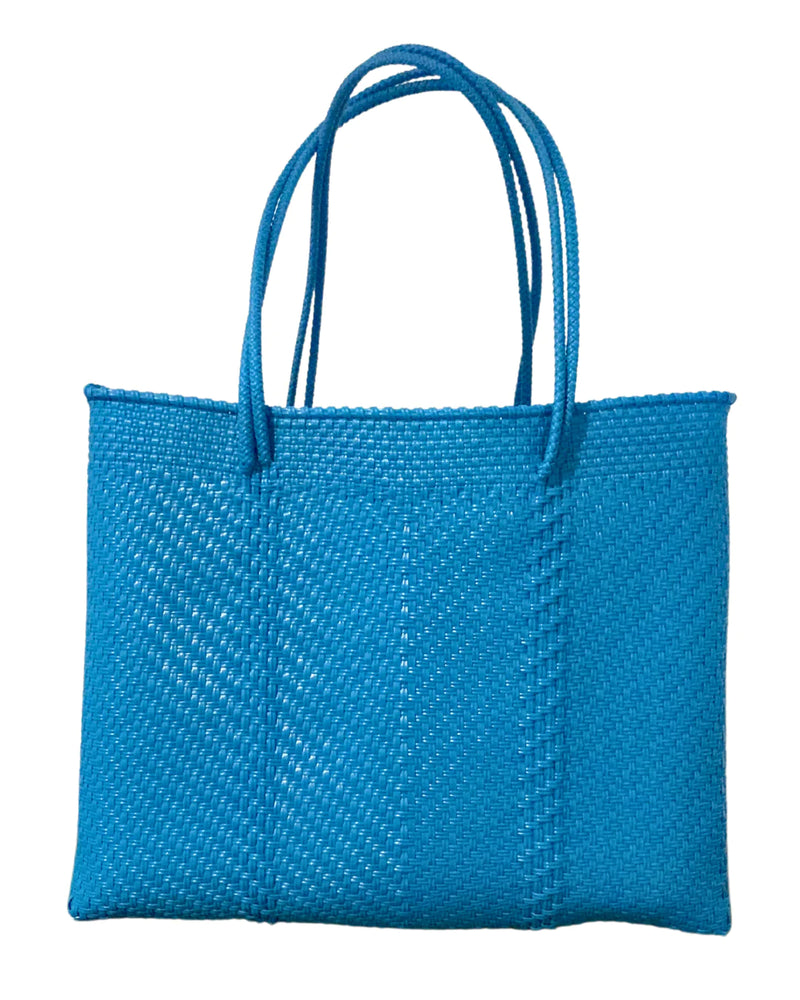 Large Shoulder Carry Blue Tote Bag