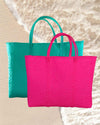 Large Diamonds Tote Bags! in Caribbean Green