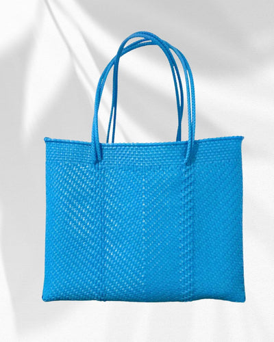 Large Shoulder Carry Blue Tote Bag